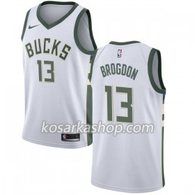 Dres Milwaukee Bucks Malcolm Brogdon 13 Nike 2017-18 Bijela Swingman